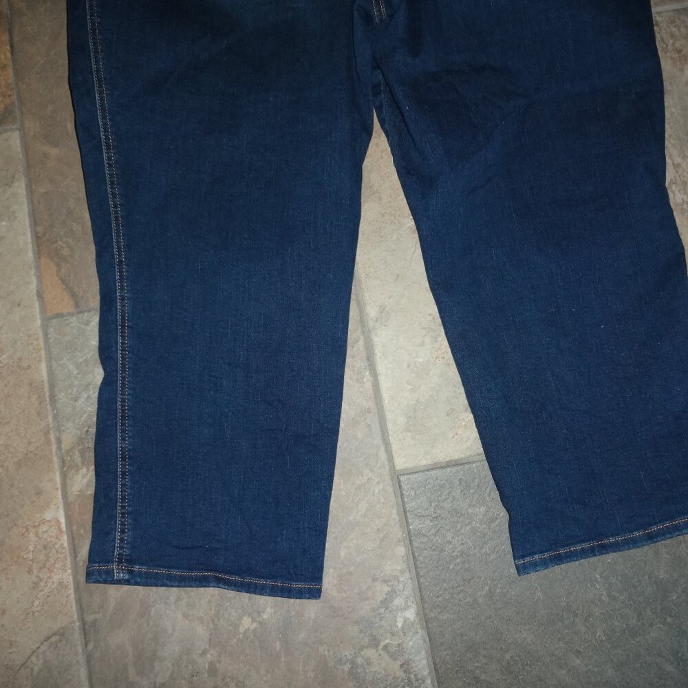 CHICOS 3.5 18 PLATINUM Jeans Womens Blue Denim Crop 95 Cotton - Picture 10 of 14